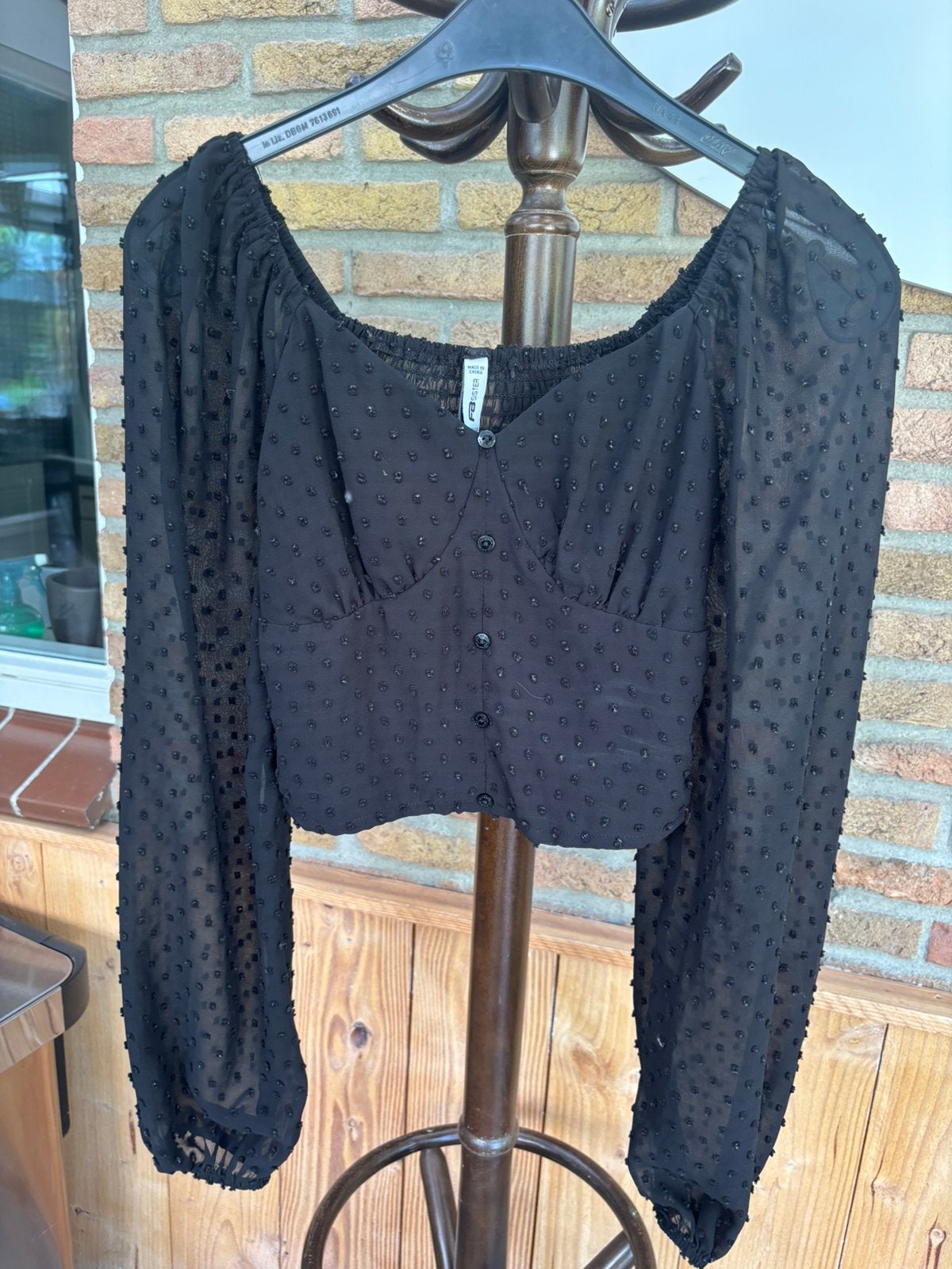Blouse FB Sister maat XS, Kleding | Dames, Zwart, Ophalen of Verzenden, Zo goed als nieuw, Lange mouw