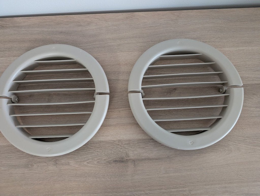 Inklapbare roosters monoblock airco 200mm (2 stuks), Minder dan 60 m³, 3 snelheden of meer, Ophalen of Verzenden, Zo goed als nieuw