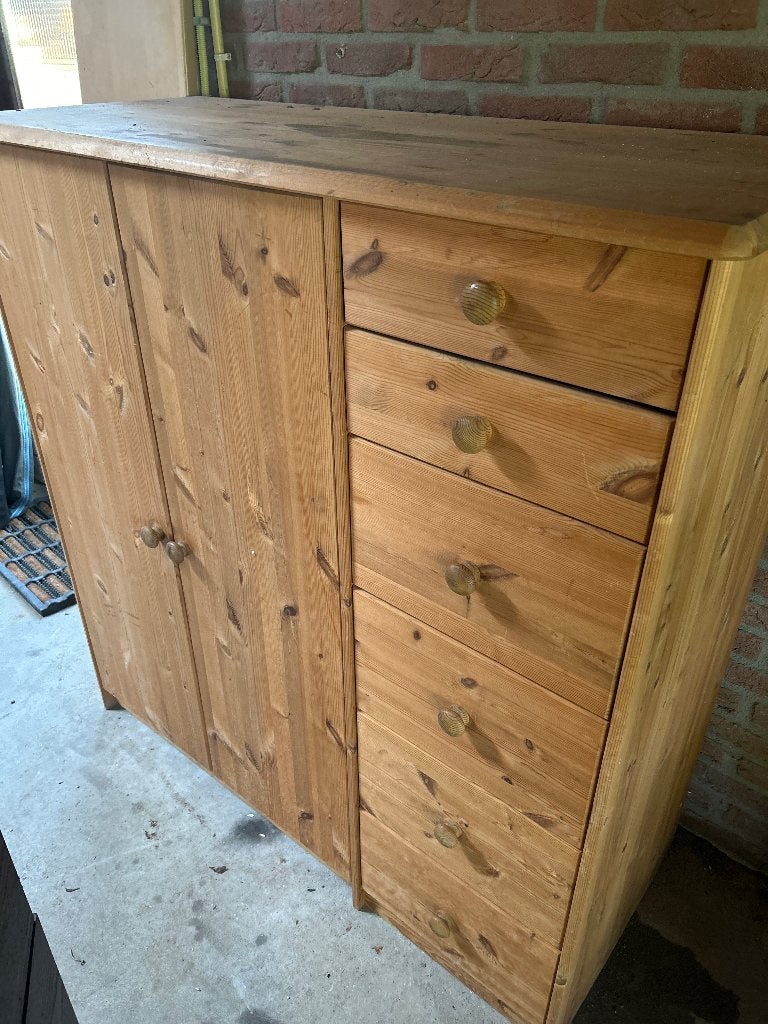 Kast, Ophalen, Gebruikt, 100 tot 150 cm, Hout