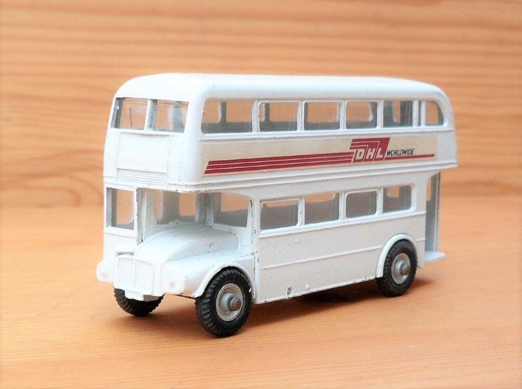 Budgie Toys london routemaster dubbeldekker dhl worldwide., Ophalen of Verzenden
