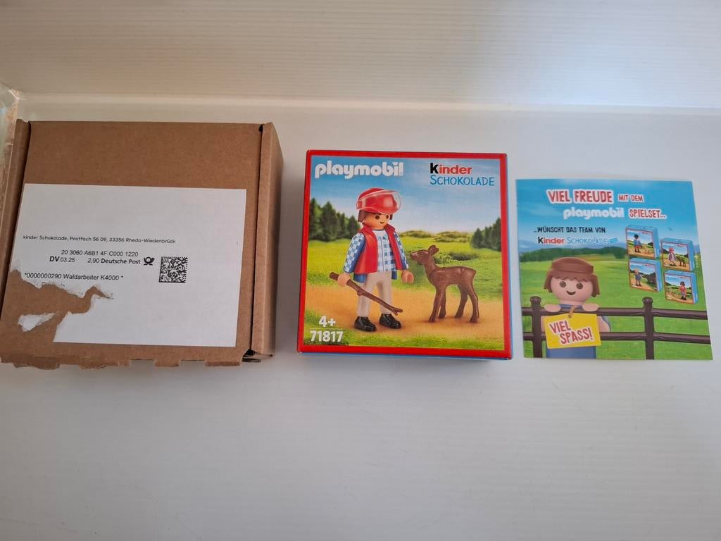 Playmobil Kinder Schokolade nieuw promo set 71817 bosbouwer, Kinderen en Baby's, Speelgoed | Playmobil, Ophalen of Verzenden, Nieuw