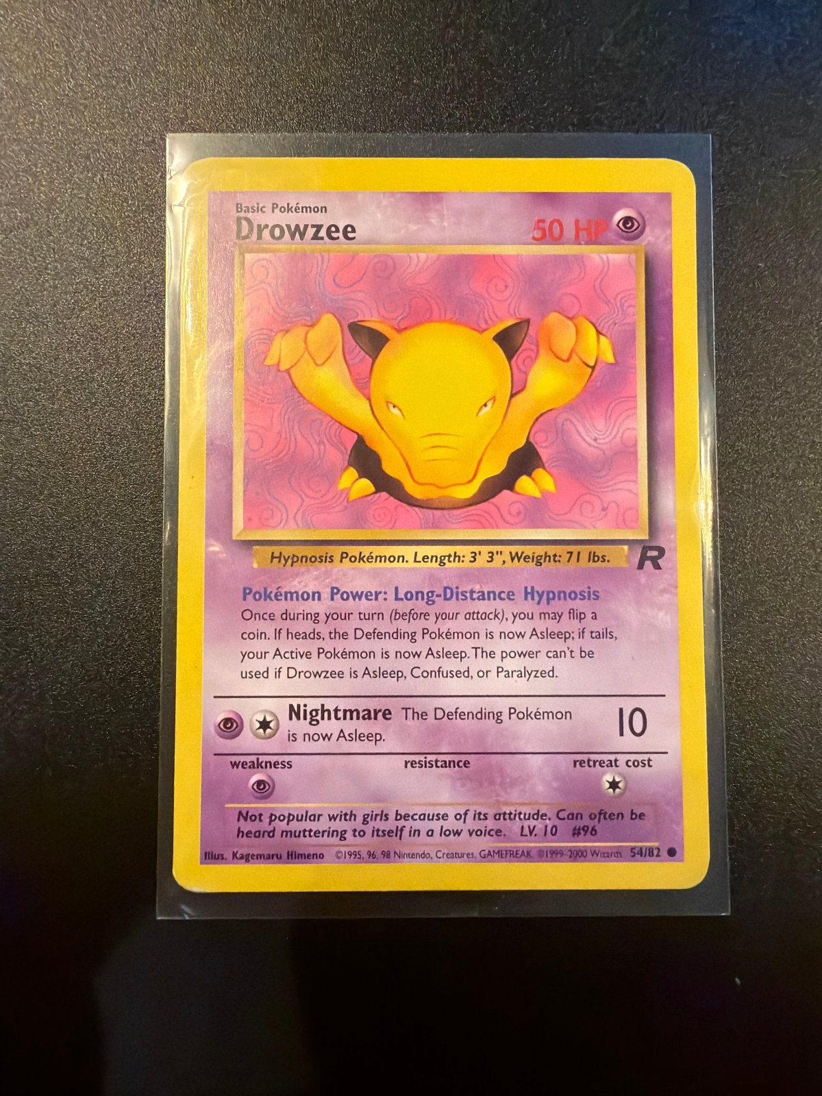 Drowzee 54/82 Team Rocket Pokémon Kaart, Ophalen of Verzenden, Gebruikt, Losse kaart