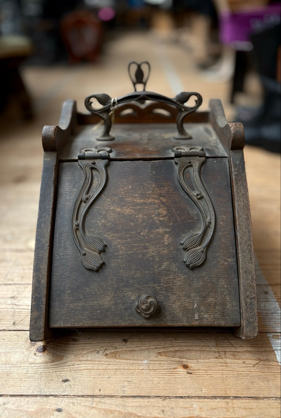Antieke Art Nouveau / Jugendstil kolenbak ca. 1900, Ophalen of Verzenden