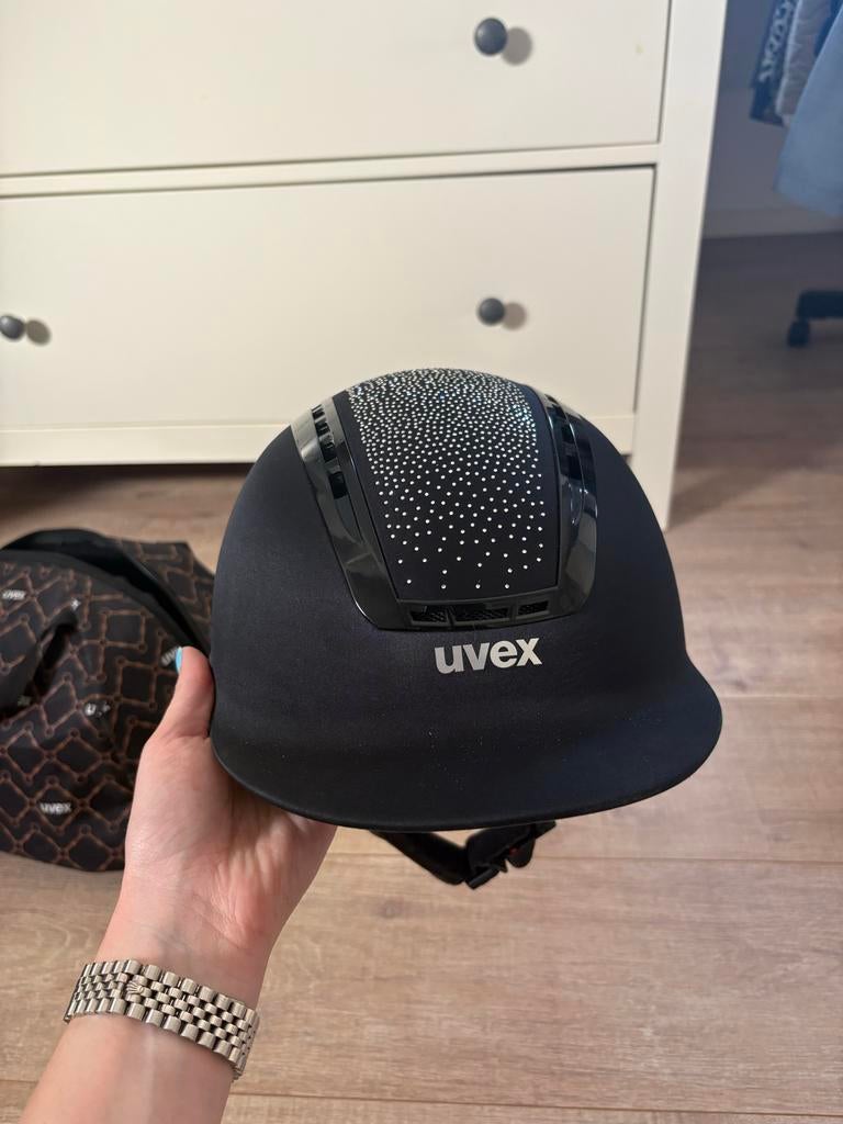 Uvex cap suxxeed jewel zwart M L 57 58 59, Dieren en Toebehoren, Dressuur, Nieuw, Kinderen, Ophalen of Verzenden