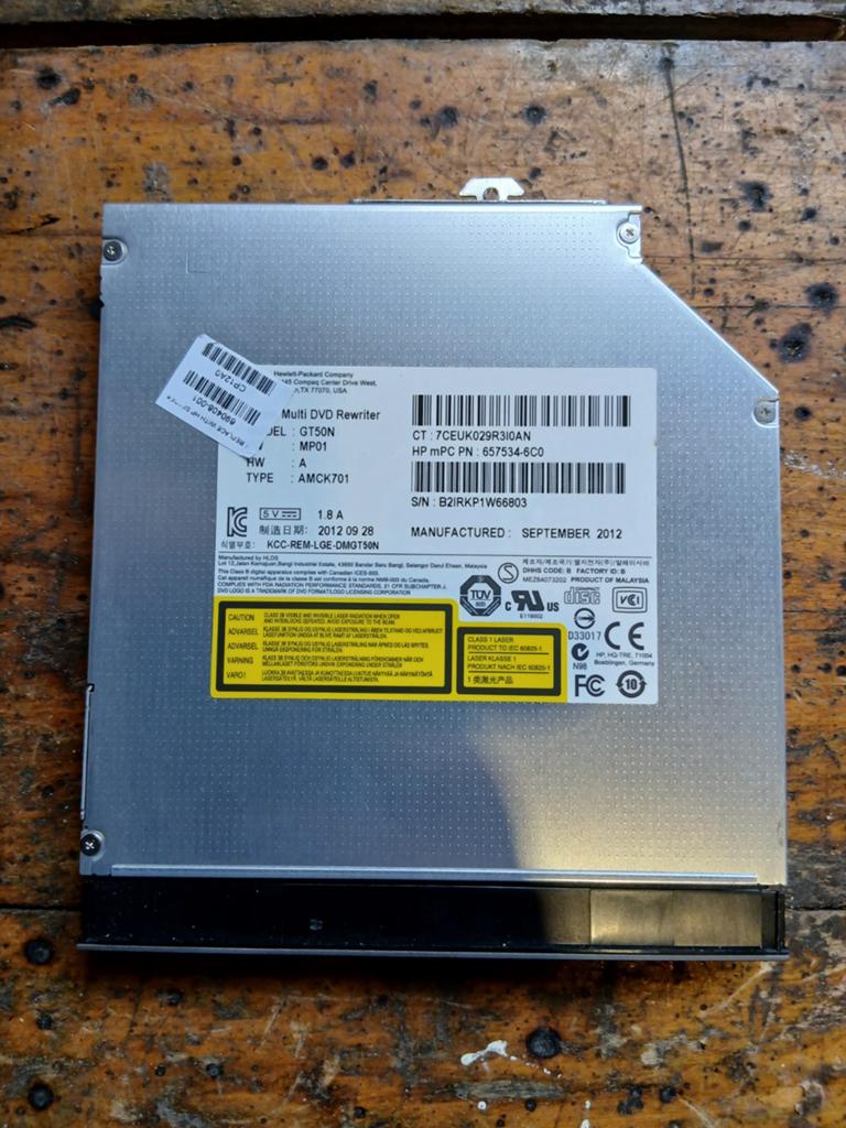 HP Multi DVD Rewriter GT50N - Intern DVD-station, Intern, Gebruikt, Dvd, Info@hp.com