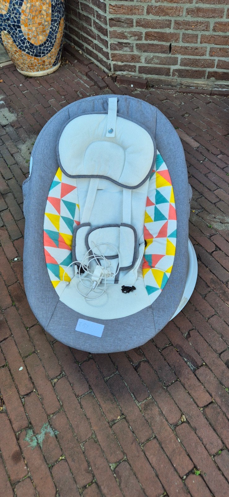 Elektrische Baby wipstoel met vrolijk patroon, Ophalen, Gebruikt