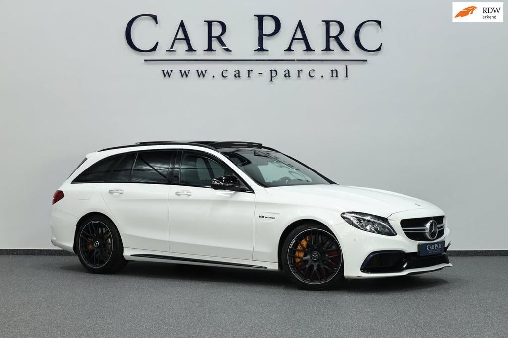 Mercedes-Benz C-klasse AMG 63 S 510+PK KERAMISCH/KUIPSTOELEN, Auto's, Mercedes-Benz, Automaat, Achterwielaandrijving, Gebruikt