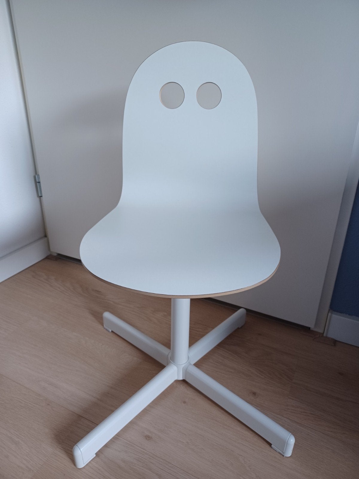 IKEA VALFRED / SIBBEN Kinderbureaustoel, wit, Ophalen, Zo goed als nieuw, Wit, Bureaustoel