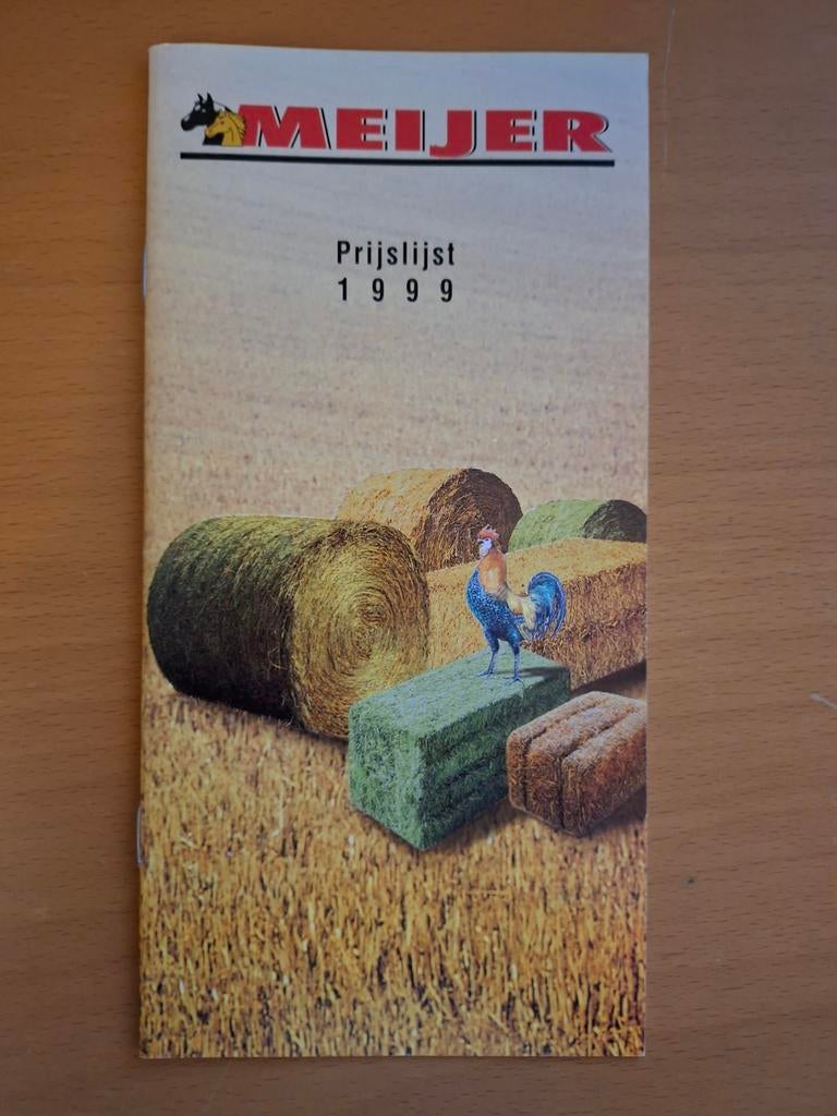 Prijslijst Meijer balen klemmen en transport middelen., Ophalen of Verzenden, Zo goed als nieuw, Tractor en Landbouw