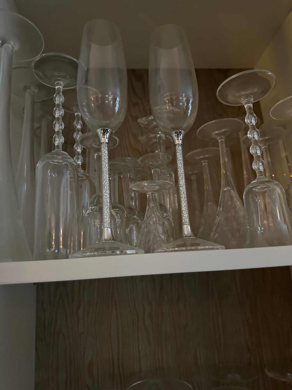 2 bruids champagne glazen met swaroski, Ophalen, Nieuw
