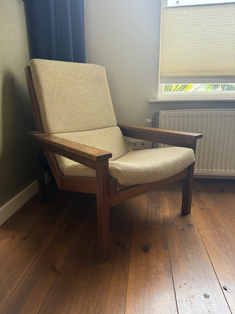 Vintage Fauteuil Lotus Rob Parry voor Gelderland, Huis en Inrichting, Ophalen, Gebruikt, 75 tot 100 cm, Stof
