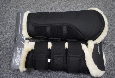 Equest Beenbeschermers Faux Fur Zwart maat XL boots, Dieren en Toebehoren, Overige merken, Nieuw, Ophalen of Verzenden, Full