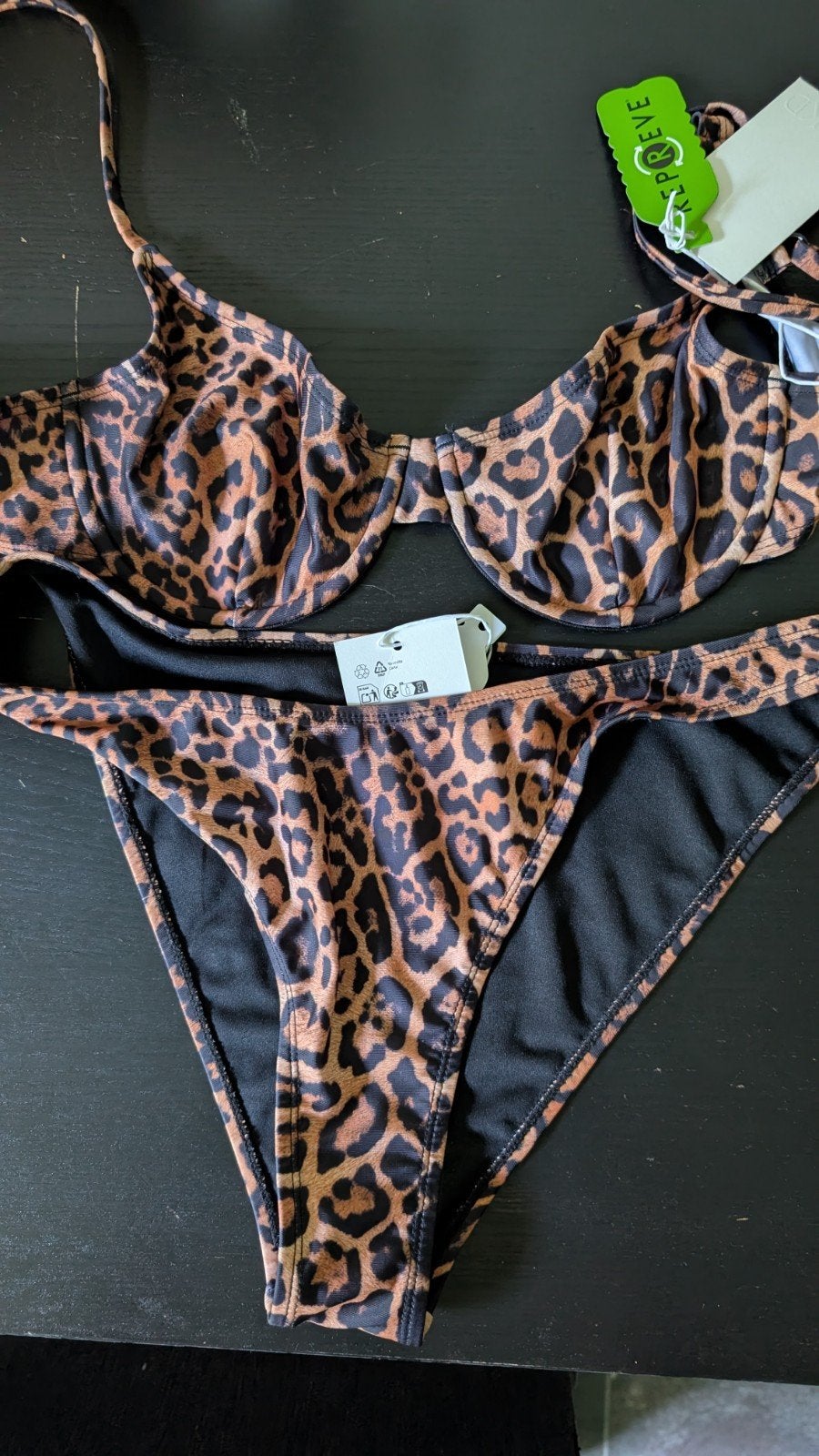 Bikini panterprint maat m,nieuw.merk NA-KD, Ophalen, Nieuw, Bruin, Bikini