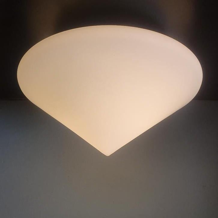 Vintage grote (30cm) Bauhaus stijl - 80s wand/plafondlamp., Ophalen of Verzenden, Gebruikt, Glas, Vintage, bauhaus, retro, klassiek, 80s