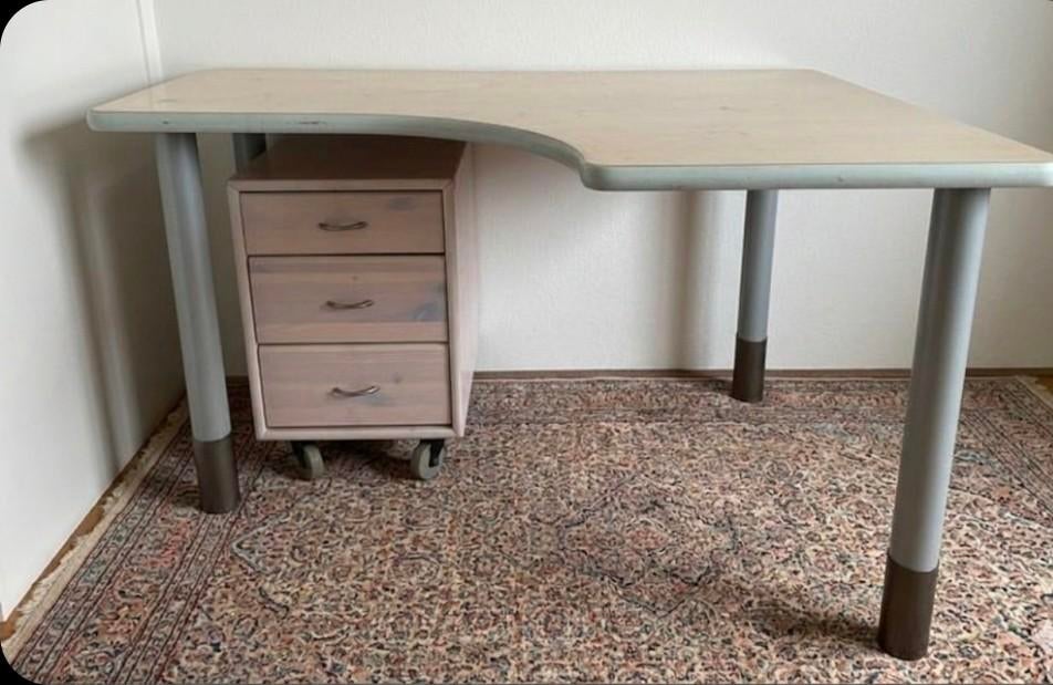Flexa kinderbureau + ladeblok + boekenkast : Kinderkamer, Huis en Inrichting, Kasten | Ladekasten, Ophalen, Gebruikt, 50 tot 100 cm