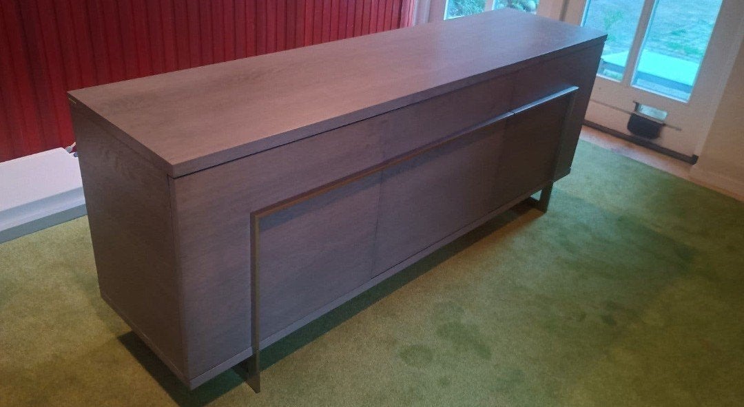Grijs eiken als nieuw dressoir van Bert Plantagie, Ophalen, Modern design, 150 tot 200 cm, Eikenhout