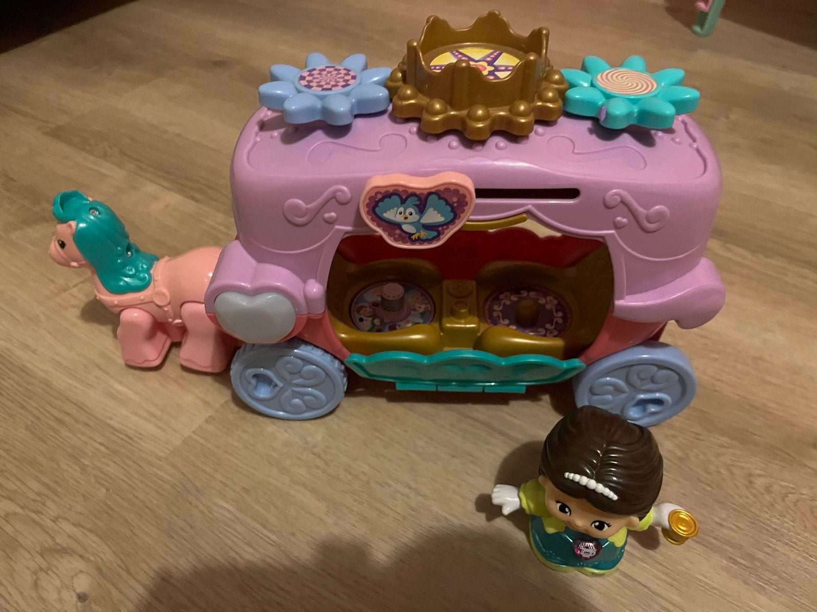 Fisher-Price Little People Prinsessenkoets met paard, Ophalen, Gebruikt, Auto, Met geluid