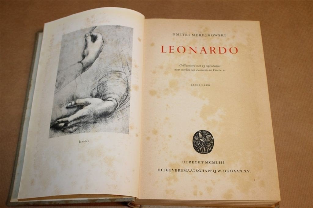 Leonardo — Merezkovskij, 23 Reproducties Vintage 1953, Boeken, Kunst en Cultuur | Beeldend, Ophalen of Verzenden, Gelezen