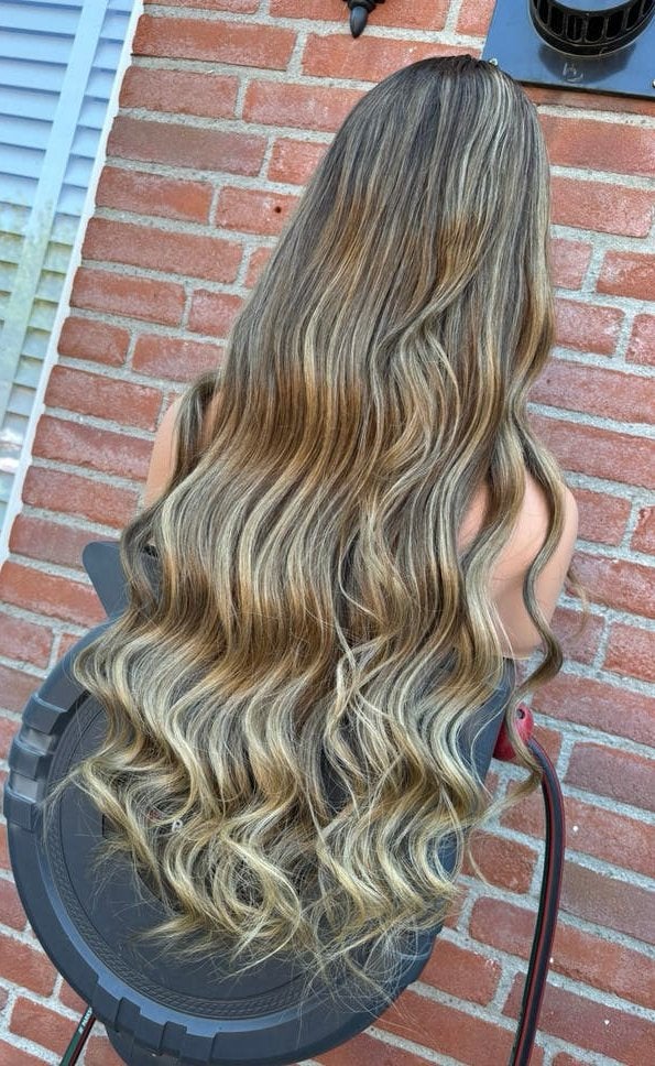 Highlights haarwerk lace wig pruik haarstuk echt haar, Ophalen, Zo goed als nieuw, Pruik of Haarverlenging