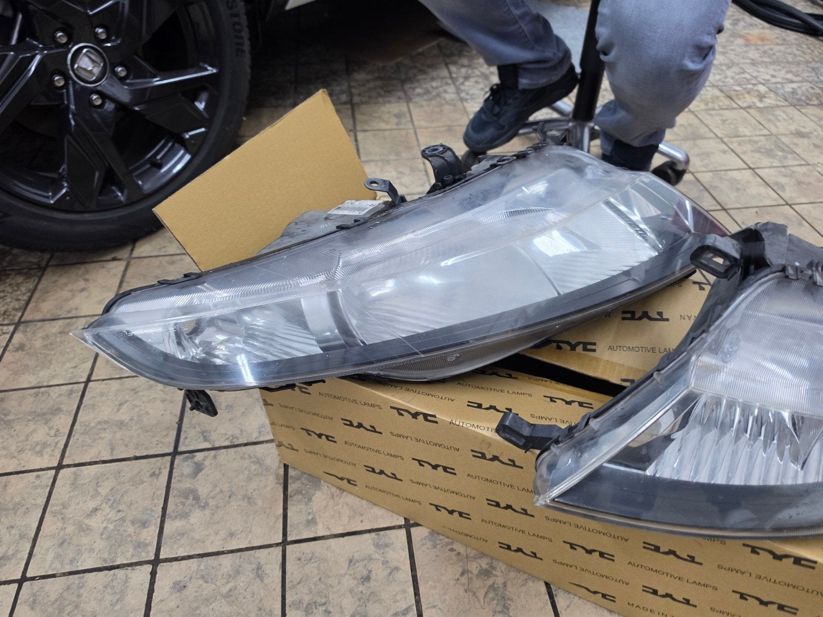 honda civic fk fn 2006 2011 koplampen goede staat, Ophalen of Verzenden, Gebruikt, Honda