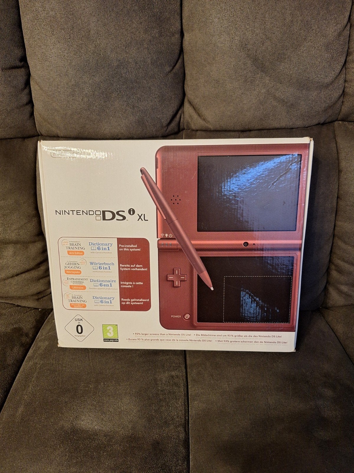 Nintendo DSi XL Wijnrood - Compleet met doos en accessoires, Spelcomputers en Games, Spelcomputers | Nintendo DS, Met games, Dsi XL