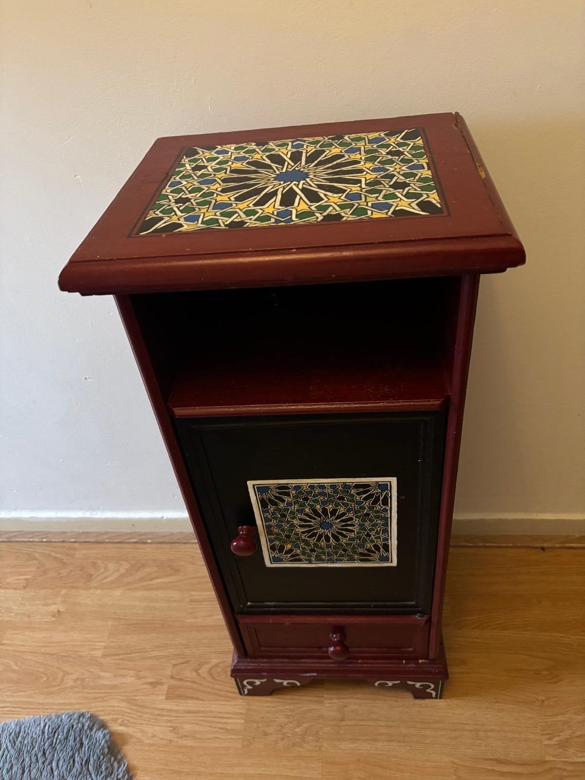 Nachtkastje met Marokkaanse tegelpatroon, Ophalen, Gebruikt, Minder dan 45 cm, 70 cm of meer