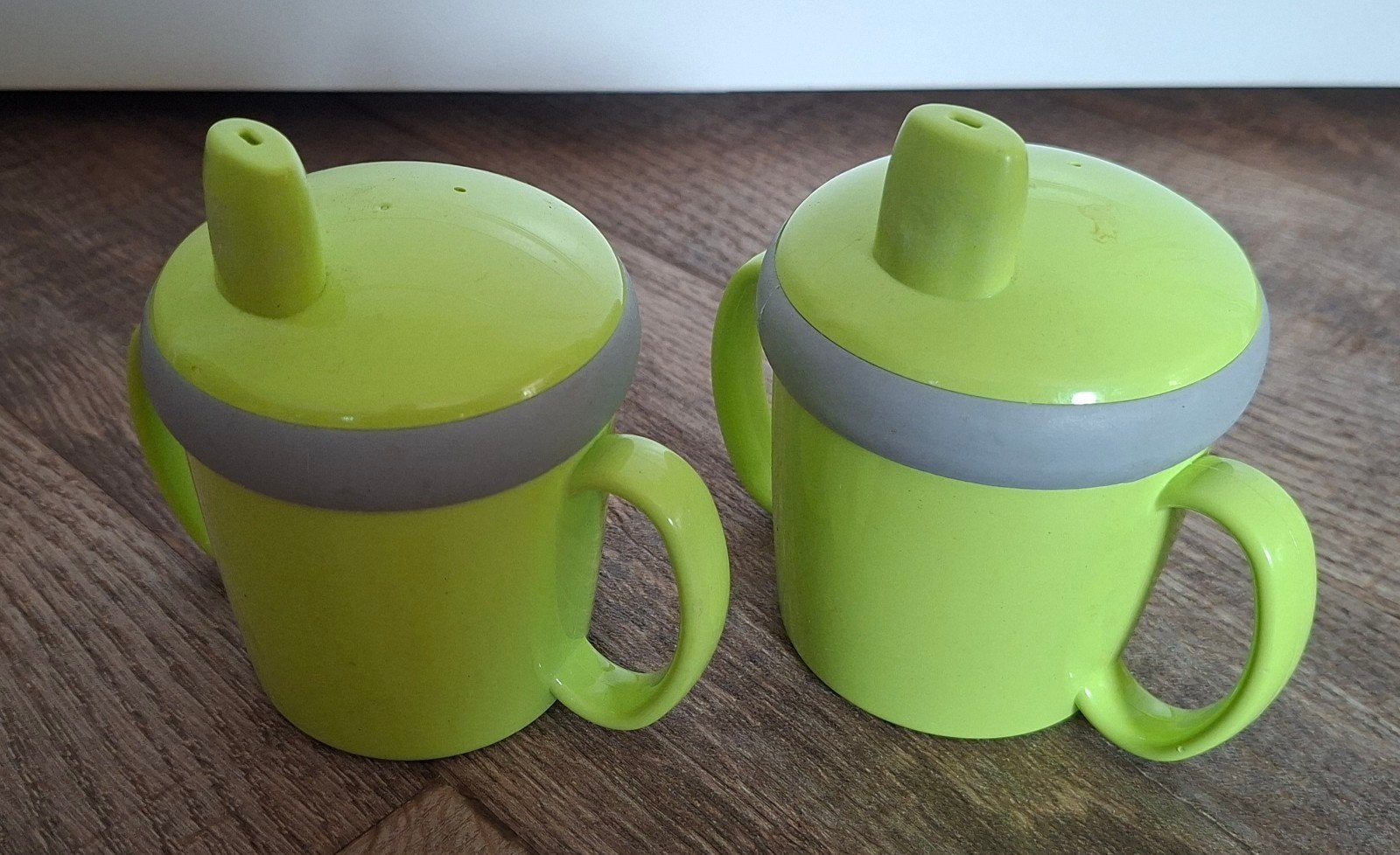 Set van 2 groene Mepal Rösti antilek tuitbekers, Overige merken, Gebruikt, BPA-vrij, Ophalen of Verzenden
