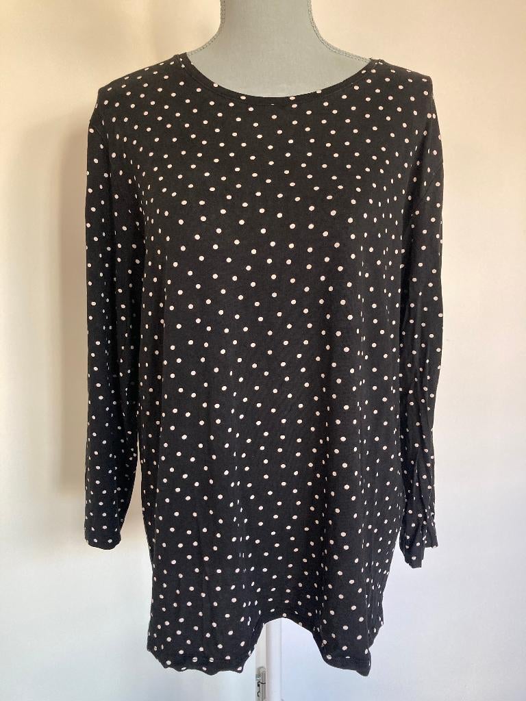 Polkadot T-shirt/top - Gudrun Sjödén, Kleding | Dames, Gudrun Sjödén, Zwart, Maat 46/48 (XL) of groter, Ophalen of Verzenden