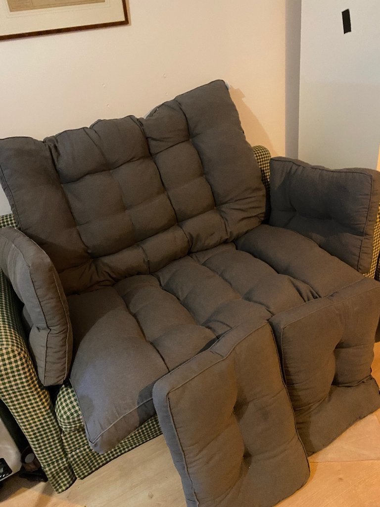 loungekussens set, Ophalen, Gebruikt, Zwart, Rechthoekig