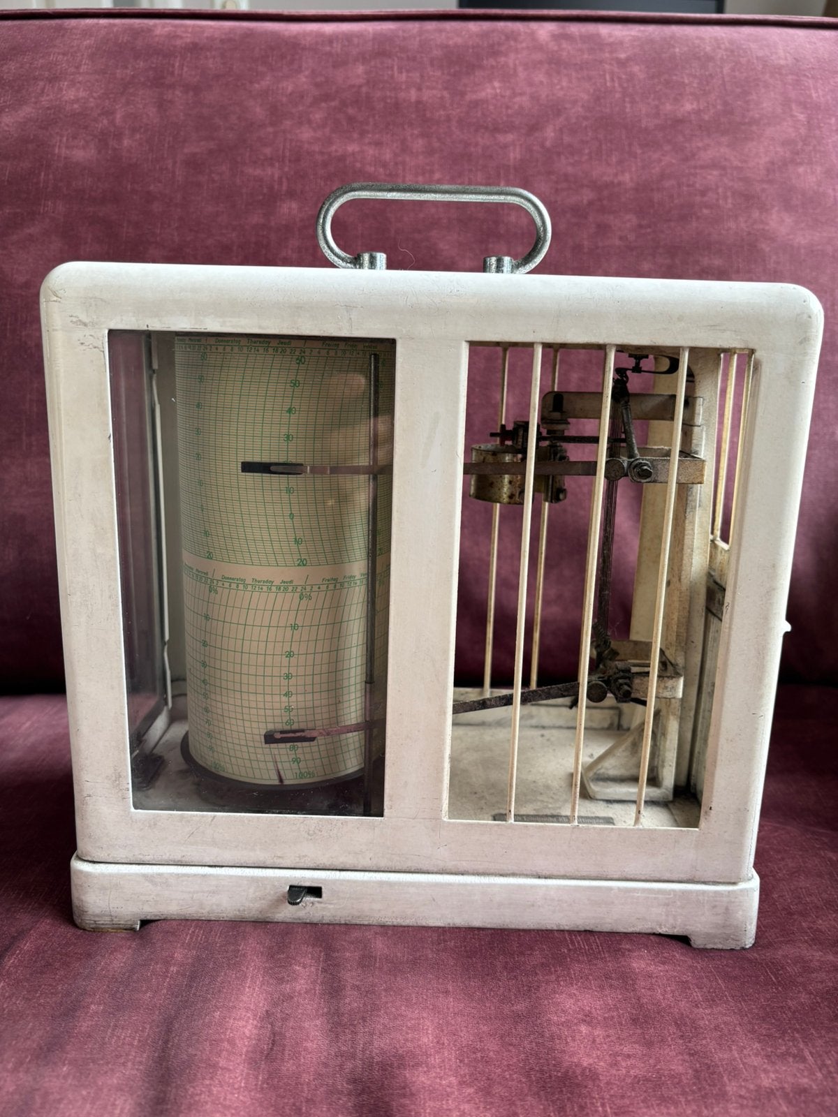 Schrijvende Thermo hygrometer trommel  schreiber, Ophalen of Verzenden