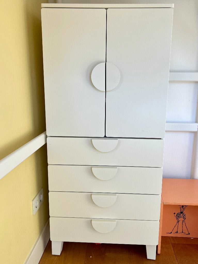 IKEA kinderkast wit met 4 lades, Ophalen, Gebruikt, 105 cm of meer, Minder dan 50 cm