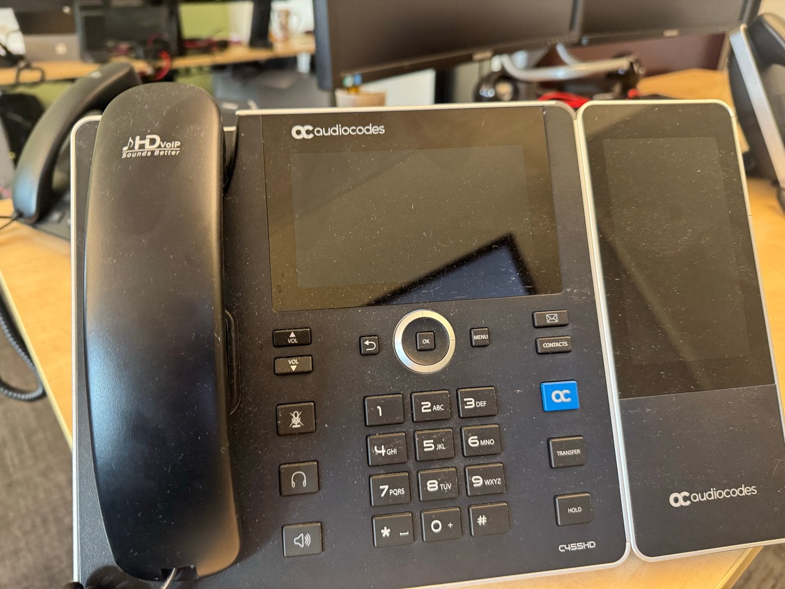 Audiocodes C455HD IP-telefoon met HD VoIP, Ophalen, Gebruikt, 1 handset