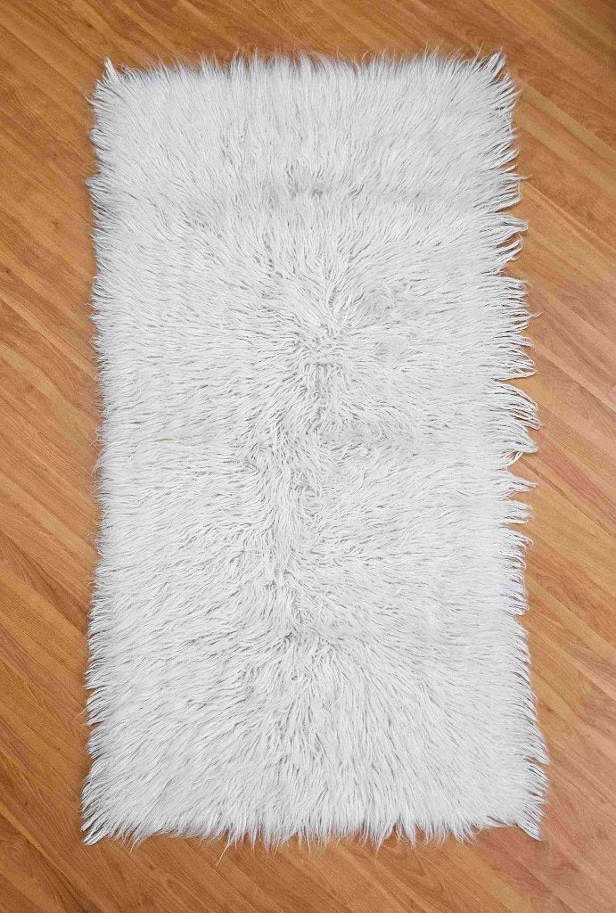 Wollen Flokati kleed 142/70 cm, Gebruikt, 100 tot 150 cm, Etten-Leur, DJT@dejuistetoon.eu