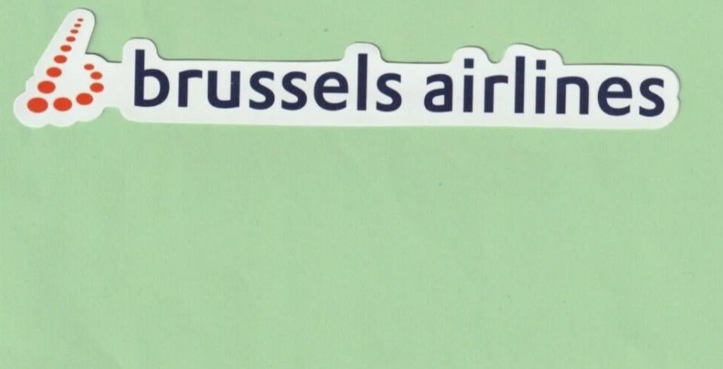 Brussels Airlines sticker - 16cm x 3cm, Ophalen of Verzenden, Nieuw, Overige typen