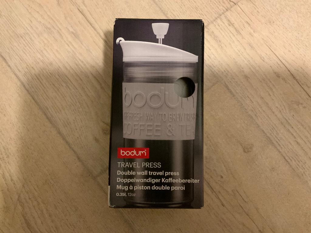 Nieuw; Bodum Cafetiere Travel Press lila 350 ml, Overige modellen, Nieuw, Gemalen koffie, Ophalen of Verzenden