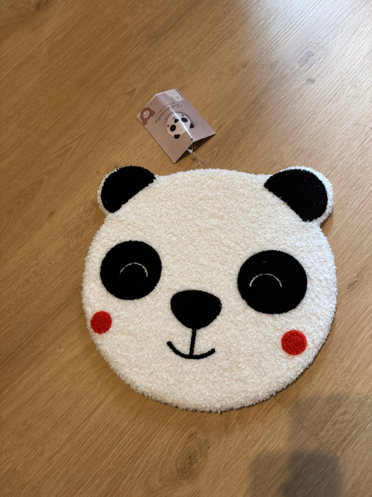 NIEUW Panda decoratie bord van stof, Zwart, Nieuw, Ophalen of Verzenden, Draadloos