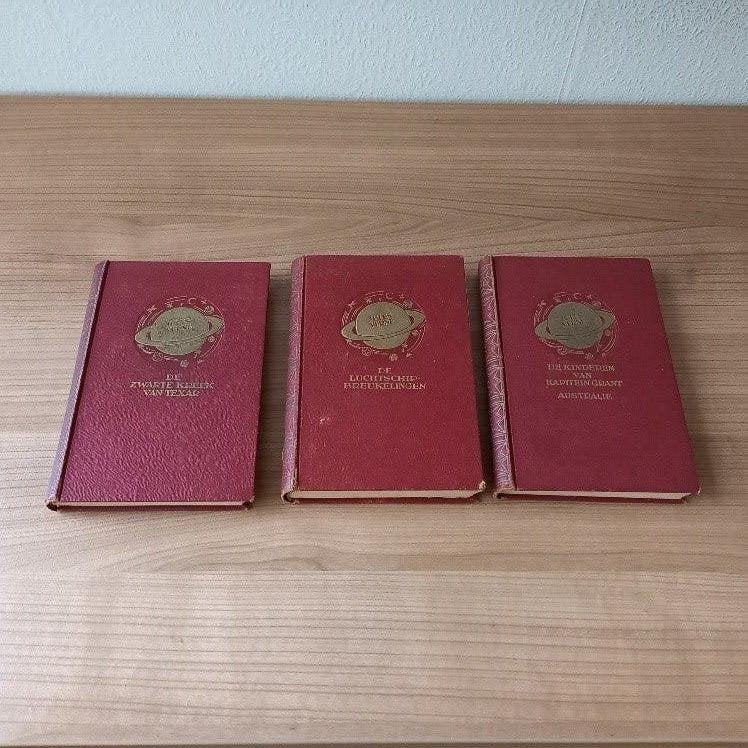 Jules Verne - 3 boeken - De Zwarte Indianen, De Luchtschip, Ophalen of Verzenden, Gelezen, Jules Verne