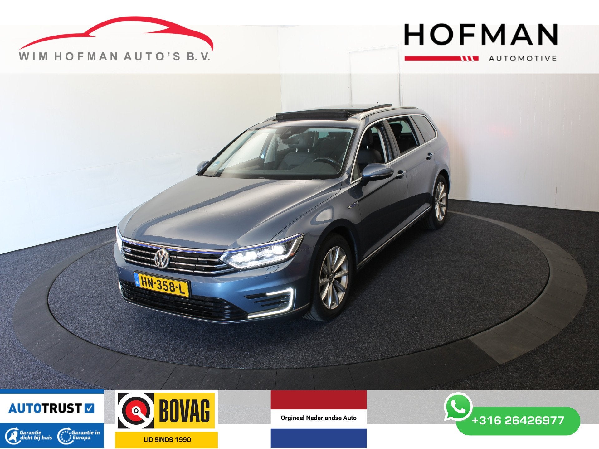 Volkswagen Passat GTE Highl el trekh Pano Leer Virtual Camer, Auto's, Volkswagen, Bedrijf, Te koop, Passat, ABS, Achteruitrijcamera