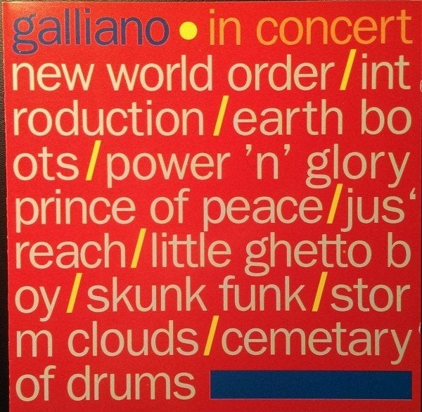 Galliano - In Concert, Ophalen of Verzenden, Zo goed als nieuw