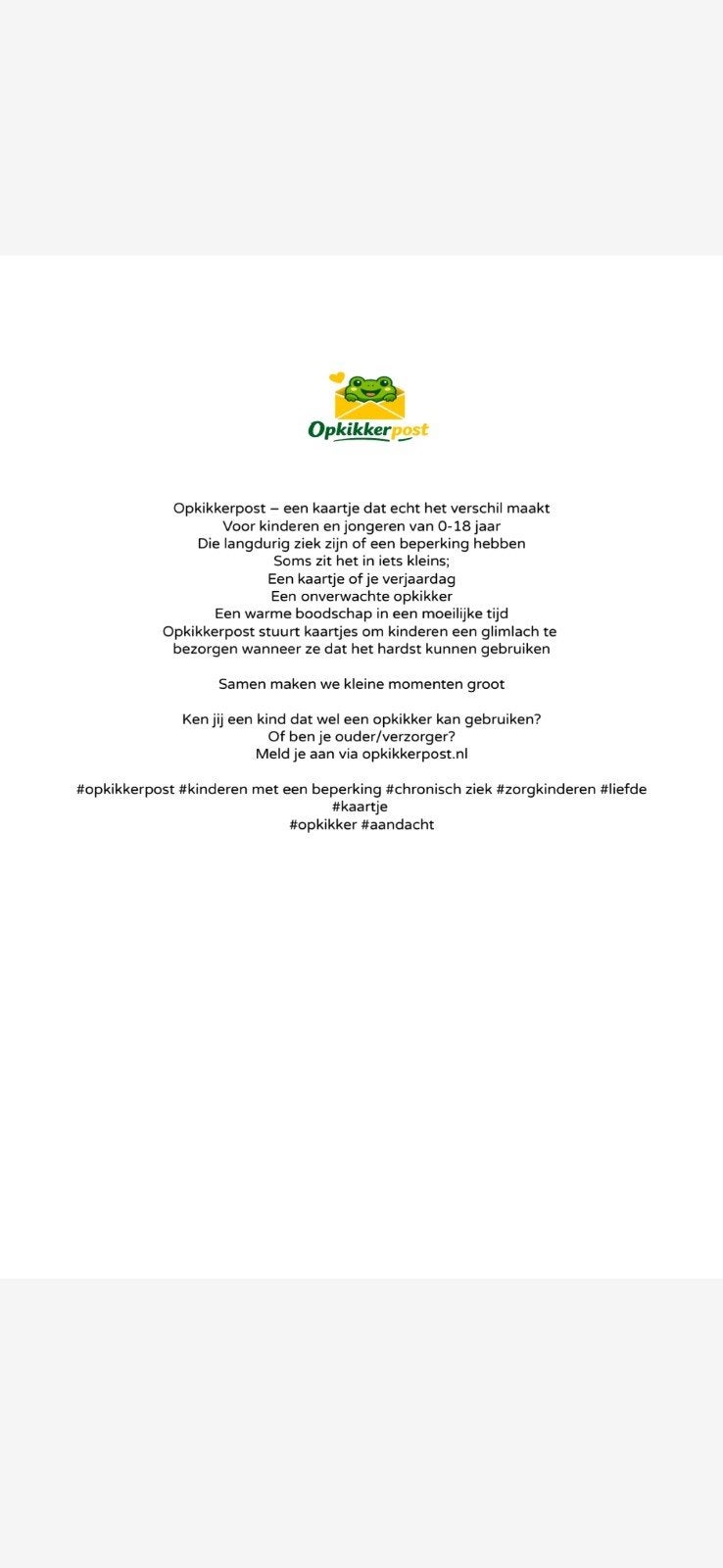 Opkikkerpost, Ophalen of Verzenden, Nieuw