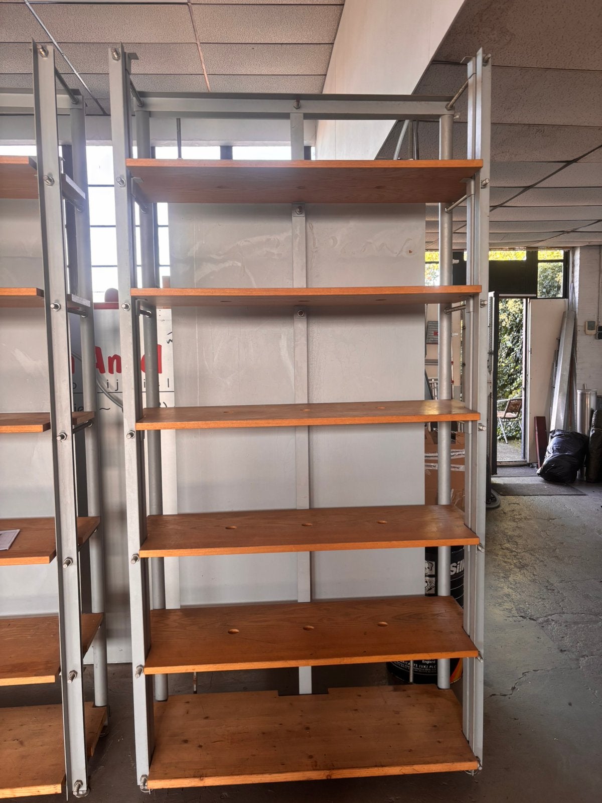 Grote stevige magazijn/winkel stelling 2 x, Ophalen, Gebruikt