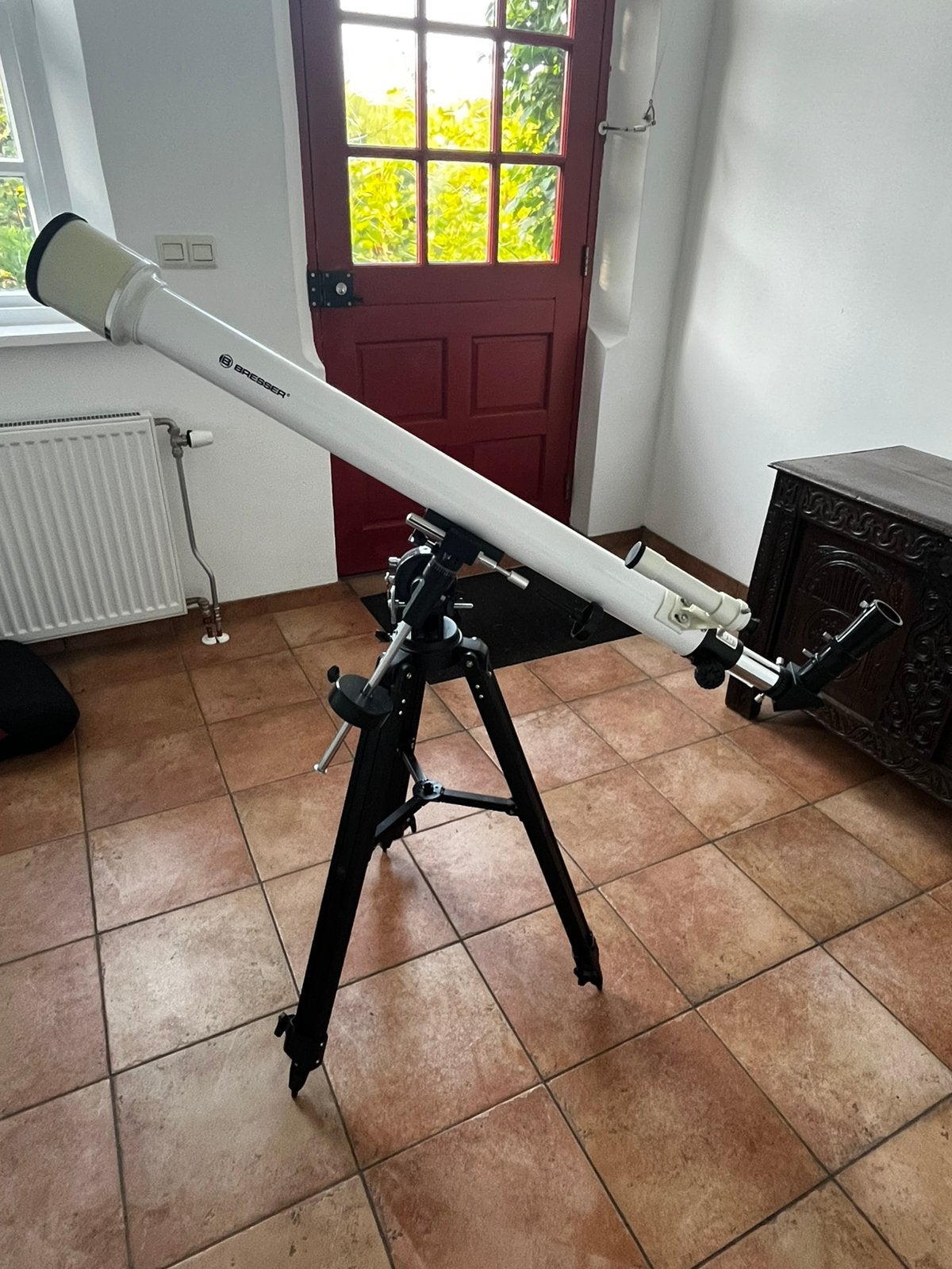 Bresser classic 60/900 eq Telescoop, Ophalen, Gebruikt, 80 tot 200 mm, Lenzentelescoop (refractor)