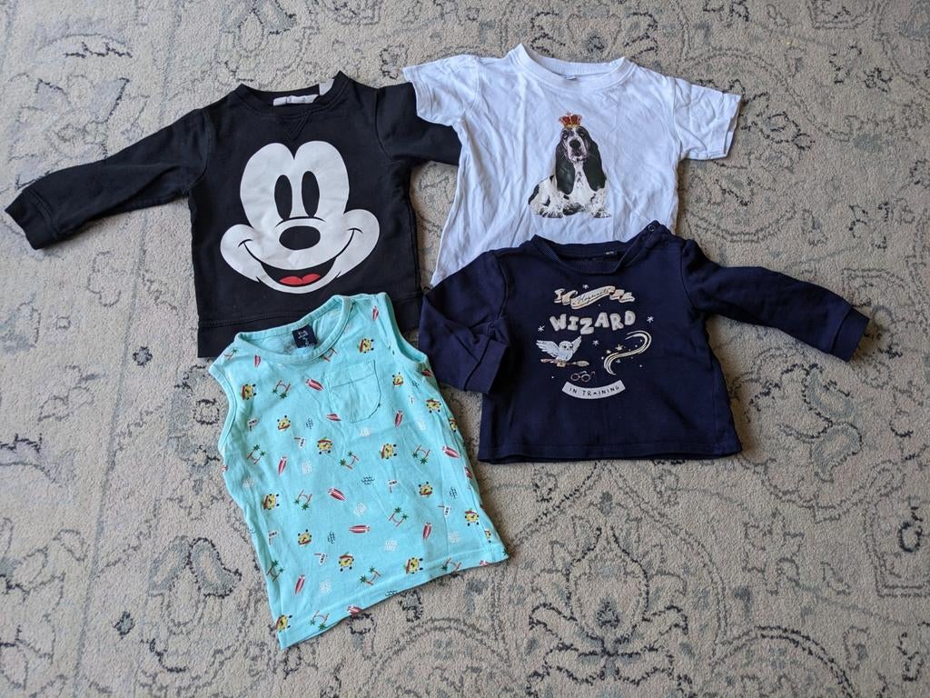 Trui Mickey Mouse en Harry Potter, incl.2 shirts -maat 86/92, Ophalen, Gebruikt, Diverse, Truitje of Vestje