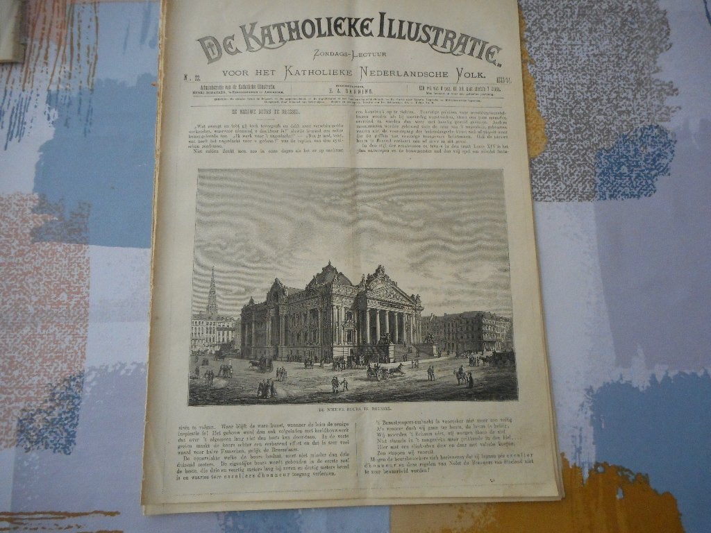 Brussel. De nieuwe Beurs. 1873/1874., Ophalen of Verzenden, 1920 tot 1940, Knipsel(s)