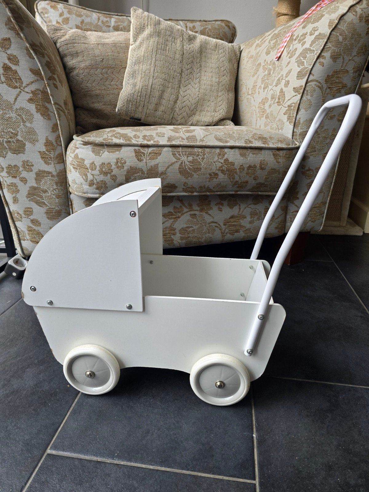 Petite Amélie Speelgoed Kinderwagen - Wit Hout, Ophalen, Gebruikt, Meisje