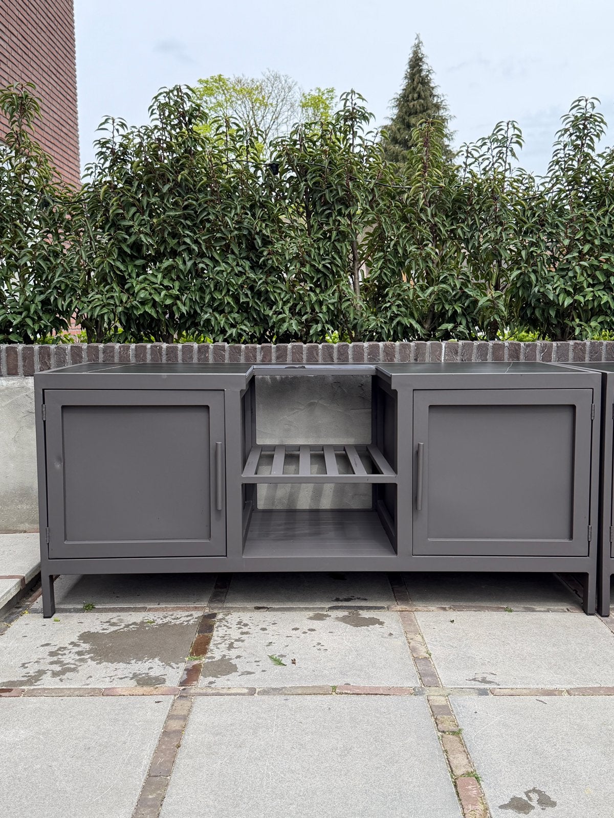 Aluminium Dekton/keramische buitenkeuken! Aanbieding!!, Tuin en Terras, Buitenkeukens, Ophalen, Zo goed als nieuw, Houtskool, Vrijstaand