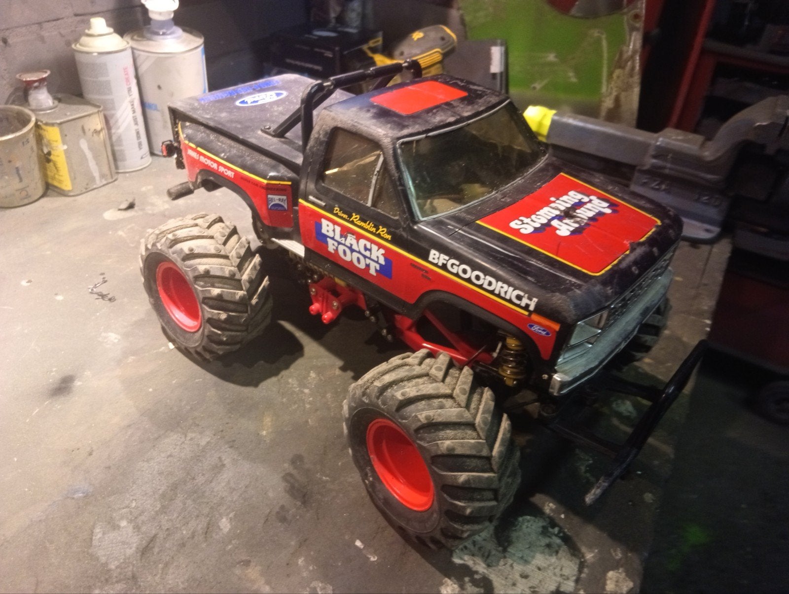 Tamiya Blackfoot RC Monster Truck - Klassieke Offroad Wagen, Ophalen of Verzenden, Gebruikt, Auto offroad