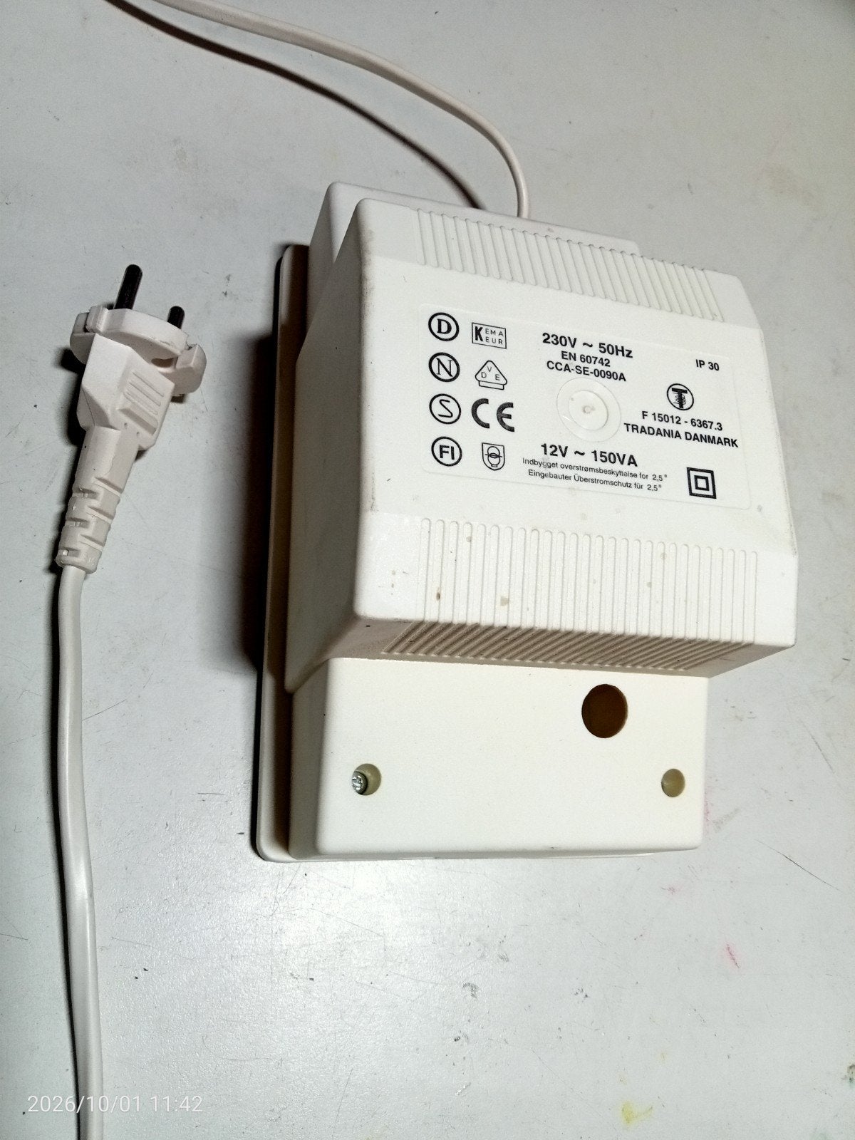 Transformator 230V naar 12V 150VA, Verzenden, Gebruikt