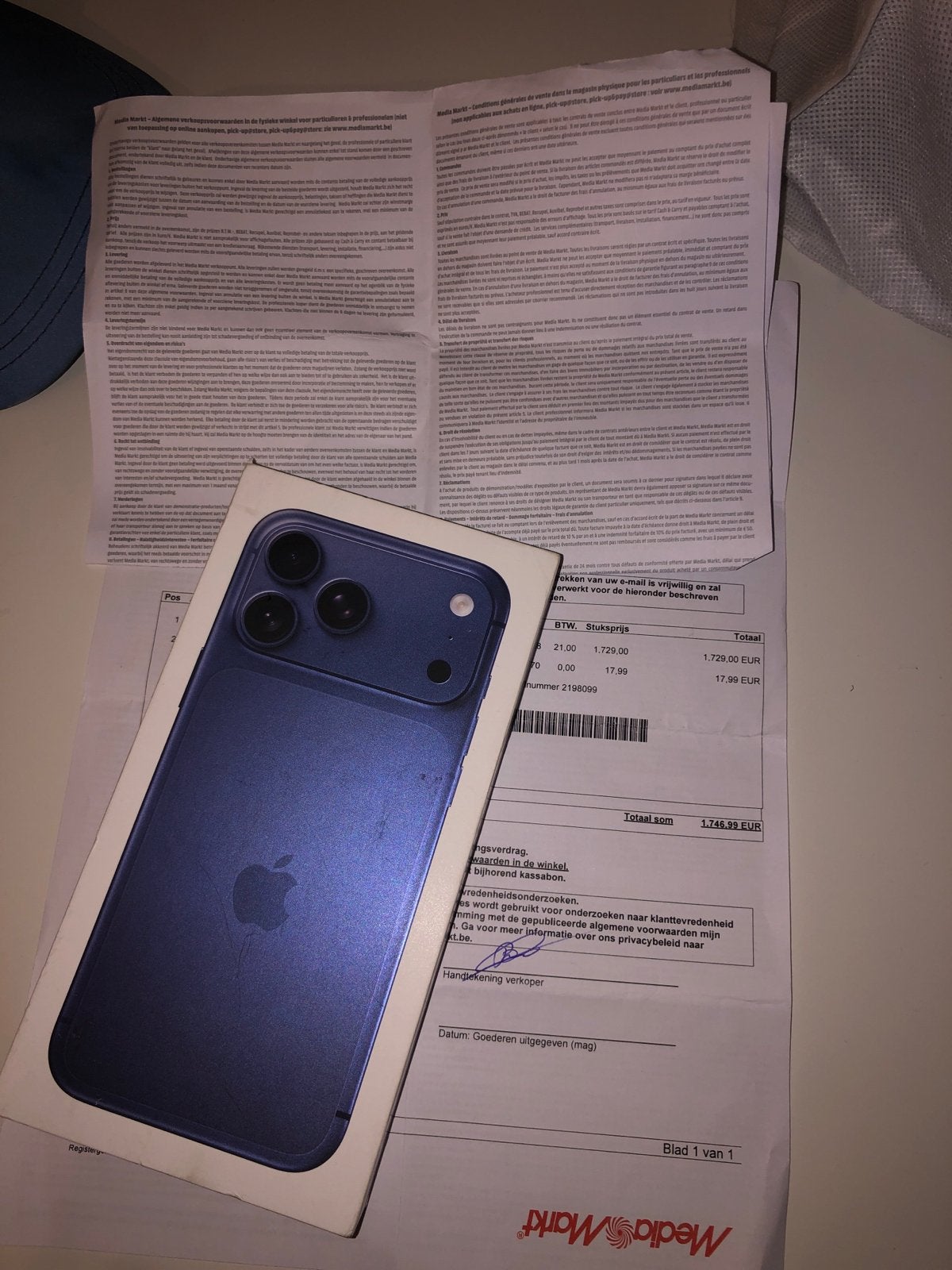 iPhone 17 Pro Max 512 GB deep blue, Telecommunicatie, Mobiele telefoons | Apple iPhone, Ophalen, 512 GB, Nieuw, Zonder simlock