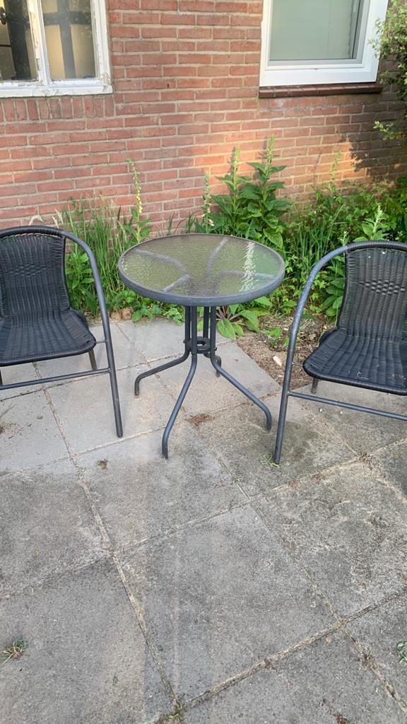 Bistro set, Overige materialen, Gebruikt, Tuinset, Ophalen